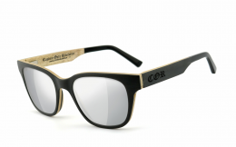 CORÂ® | COR014 Holz Sonnenbrille - laser silver  Sonnenbrille, UV400 Schutzfilter