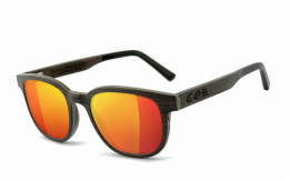 CORÂ® | COR016 Holz Sonnenbrille - laser red  Sonnenbrille, UV400 Schutzfilter