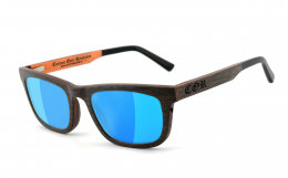 CORÂ® | COR017 Holz Sonnenbrille - laser blue  Sonnenbrille, UV400 Schutzfilter