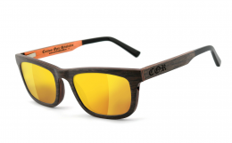 COR® | COR017 Holz Sonnenbrille - laser gold  Sonnenbrille, UV400 Schutzfilter