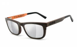 CORÂ® | COR017 Holz Sonnenbrille - laser silver  Sonnenbrille, UV400 Schutzfilter