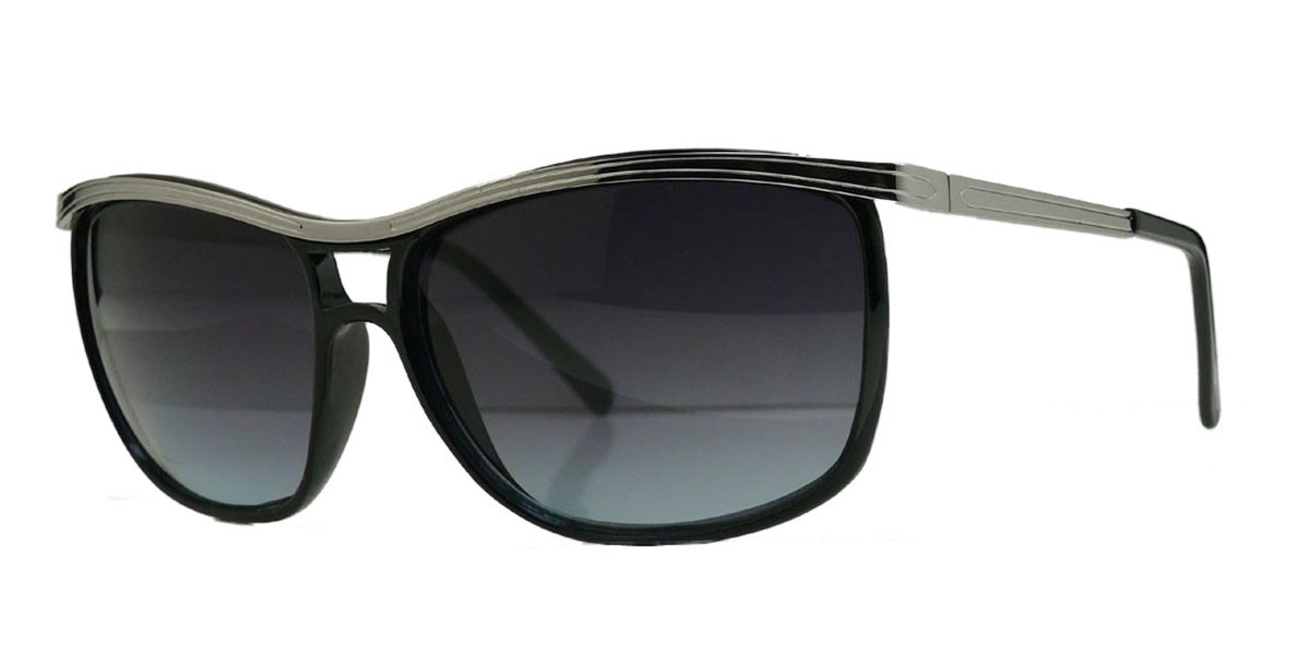 Damen Sonnenbrille mit Metalldetails schwarz