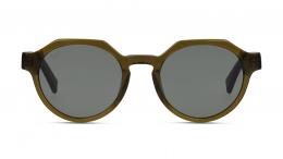 DbyD Kunststoff Panto Braun/Grün Sonnenbrille mit Sehstärke, verglasbar; Sunglasses; auch als Gleitsichtbrille