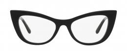 Dolce&Gabbana 0DG3354 501 Kunststoff Schmetterling / Cat-Eye Schwarz/Schwarz Brille online; Brillengestell; Brillenfassung; Glasses; auch als Gleitsichtbrille