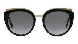 Dolce&Gabbana 0DG4383 501/8G Kunststoff Schmetterling / Cat-Eye Schwarz/Schwarz Sonnenbrille mit Sehstärke, verglasbar; Sunglasses; auch als Gleitsichtbrille
