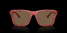 Emporio Armani 0EA4208 605373 Kunststoff Panto Dunkelrot/Grau Sonnenbrille mit Sehstärke, verglasbar; Sunglasses