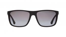 Emporio Armani Rubber Evolution 0EA4033 5229T3 polarisiert Kunststoff Panto Schwarz/Schwarz Sonnenbrille mit Sehstärke, verglasbar; Sunglasses; auch als Gleitsichtbrille