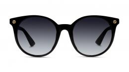 Gucci GG0091S 001 Kunststoff Rund Schwarz/Schwarz Sonnenbrille mit Sehstärke, verglasbar; Sunglasses; auch als Gleitsichtbrille
