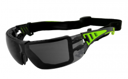 HSE® - SportEyes® | 231 - smoke gepolsterte  Multifunktionsbrille, Sportbrille, Fahrradbrille, Sonnenbrille, Bikerbrille, Radbrille, UV400 Schutzfilter