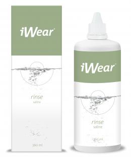 iWear rinse 360ml Kochsalzlösung Standardgröße 360 ml Kontaktlinsen-Pflegemittel; -Flüssigkeit; -Lösung; -Reinigungsmittel; Kontaktlinsen