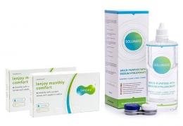 Lenjoy Monthly Comfort (12 Linsen) + Solunate Multi-Purpose 400 ml mit Behälter