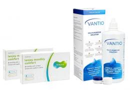 Lenjoy Monthly Comfort (12 Linsen) + Vantio Multi-Purpose 360 ml mit Behälter