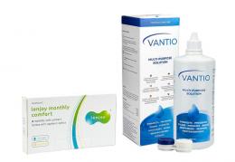 Lenjoy Monthly Comfort (6 Linsen) + Vantio Multi-Purpose 360 ml mit Behälter