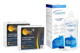 Lenjoy Monthly Day & Night (12 Linsen) + Vantio Multi-Purpose 360 ml mit Behälter