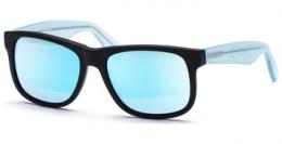 Lennox Eyewear Husano small 5216 matt schwarz/matt blau transparent, Verspiegelt, CAT 3
