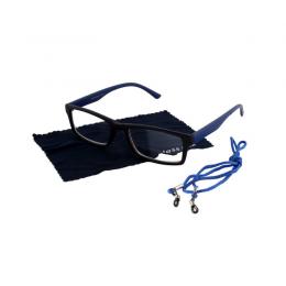 Lesebrille mit Zubehr schwarz-blau