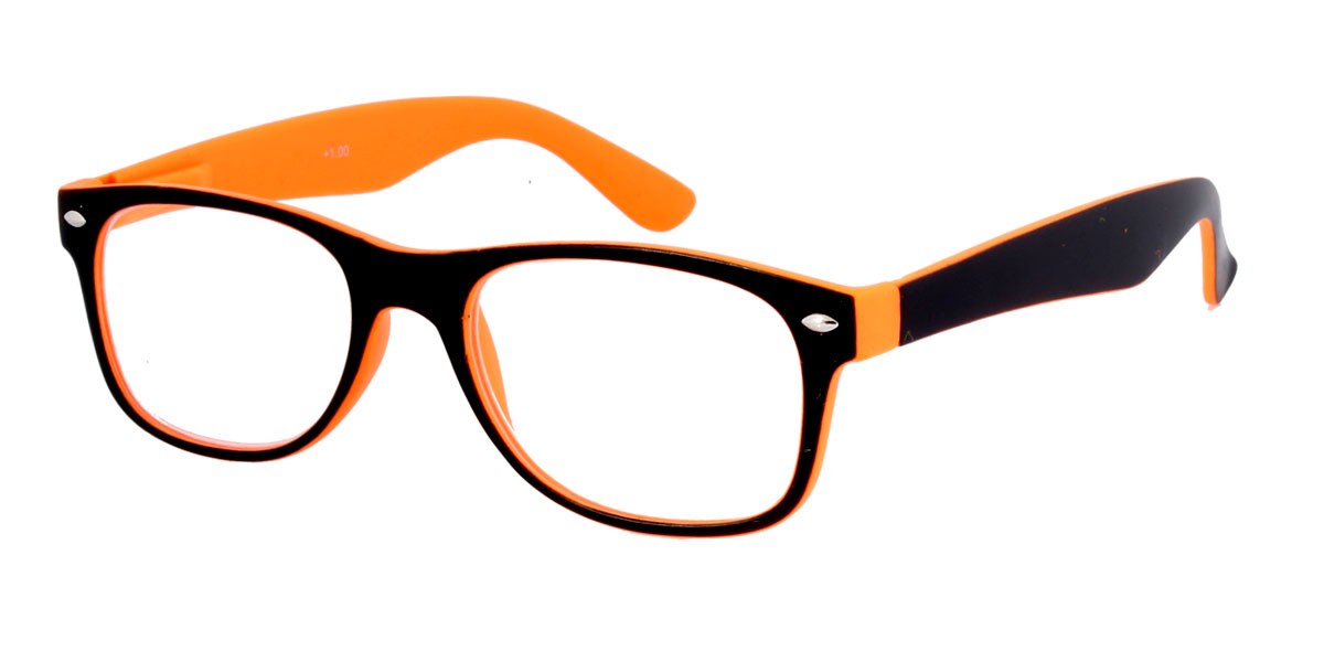 Lesebrille NERDY schwarz orange