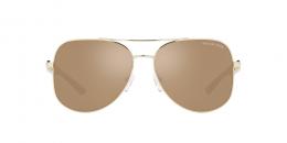 Michael Kors CHIANTI 0MK1121 10147P Metall Pilot Goldfarben/Goldfarben Sonnenbrille mit Sehstärke, verglasbar; Sunglasses; auch als Gleitsichtbrille