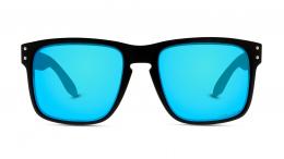 Oakley Holbrook 0OO9102 9102F0 polarisiert Kunststoff Rechteckig Schwarz/Schwarz Sonnenbrille, Sunglasses; auch als Gleitsichtbrille