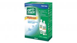 OPTI-FREE® RepleniSH® All-in-One Pflege Doppelpack 600 ml Kontaktlinsen-Pflegemittel; -Flüssigkeit; -Lösung; -Reinigungsmittel; Kontaktlinsen