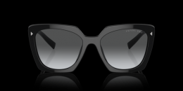Prada 0PR 23ZS 1AB5W1 polarisiert Kunststoff Panto Schwarz/Schwarz Sonnenbrille mit Sehstärke, verglasbar; Sunglasses; auch als Gleitsichtbrille