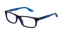 PUMA PJ0009O 002 Kunststoff Rechteckig Blau/Blau Brille online; Brillengestell; Brillenfassung; Glasses