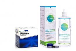 PureVision (6 Linsen) + Solunate Multi-Purpose 400 ml mit Behälter