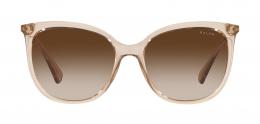 Ralph Lauren 0RA5248 580213 Kunststoff Schmetterling / Cat-Eye Braun/Transparent Sonnenbrille mit Sehstärke, verglasbar; Sunglasses; auch als Gleitsichtbrille