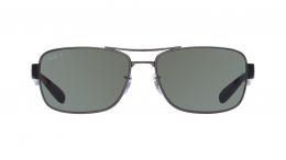 Ray-Ban 0RB3522 004/9A polarisiert Metall Rechteckig Grau/Grau Sonnenbrille, Sunglasses