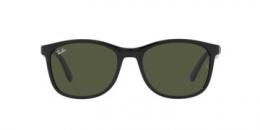 Ray-Ban 0RB4374 601/31 Kunststoff Panto Schwarz/Schwarz Sonnenbrille mit Sehstärke, verglasbar; Sunglasses; auch als Gleitsichtbrille