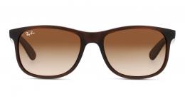 Ray-Ban Andy 0RB4202 607313 Kunststoff Rechteckig Braun/Braun Sonnenbrille mit Sehstärke, verglasbar; Sunglasses; auch als Gleitsichtbrille