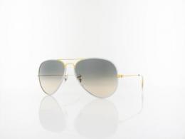 Ray Ban Aviator Full Color RB3025JM 919632 58 grey on legend gold / clear gradient grey