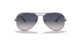 Ray-Ban AVIATOR LARGE METAL 0RB3025 004/78 polarisiert Metall Pilot Grau/Grau Sonnenbrille mit Sehstärke, verglasbar; Sunglasses; auch als Gleitsichtbrille