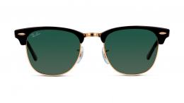 Ray-Ban Clubmaster 0RB3016 W0365 Kunststoff Panto Schwarz/Goldfarben Sonnenbrille mit Sehstärke, verglasbar; Sunglasses; auch als Gleitsichtbrille
