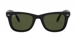 Ray-Ban FOLDING WAYFARER 0RB4105 601/58 polarisiert Kunststoff Panto Schwarz/Schwarz Sonnenbrille, Sunglasses