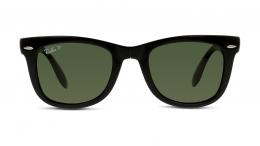 Ray-Ban FOLDING WAYFARER 0RB4105 601/58 polarisiert Kunststoff Panto Schwarz/Schwarz Sonnenbrille, Sunglasses; auch als Gleitsichtbrille