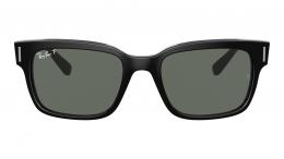 Ray-Ban JEFFREY 0RB2190 901/58 polarisiert Kunststoff Panto Schwarz/Schwarz Sonnenbrille mit Sehstärke, verglasbar; Sunglasses; auch als Gleitsichtbrille
