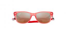Ray-Ban JUNIOR NEW WAYFARER 0RJ9052S 7145A8 Kunststoff Panto Transparent/Rot Sonnenbrille mit Sehstärke, verglasbar; Sunglasses