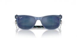 Ray-Ban JUNIOR NEW WAYFARER 0RJ9052S 714855 Kunststoff Panto Transparent/Blau Sonnenbrille mit Sehstärke, verglasbar; Sunglasses