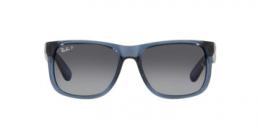 Ray-Ban JUSTIN 0RB4165 6596T3 polarisiert Kunststoff Panto Blau/Blau Sonnenbrille mit Sehstärke, verglasbar; Sunglasses; auch als Gleitsichtbrille