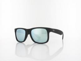 Ray Ban Justin RB4165 622/Y4 51 rubber black / green mirror silver polar