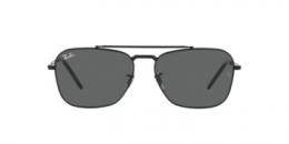 Ray-Ban NEW CARAVAN 0RB3636 002/B1 Metall Panto Schwarz/Schwarz Sonnenbrille mit Sehstärke, verglasbar; Sunglasses; auch als Gleitsichtbrille