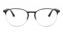 Ray-Ban OPTICS 0RX6375 2861 Metall Panto Silberfarben/Schwarz Brille online; Brillengestell; Brillenfassung; Glasses; auch als Gleitsichtbrille