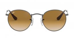Ray-Ban ROUND METAL 0RB3447N 004/51 Metall Panto Grau/Grau Sonnenbrille mit Sehstärke, verglasbar; Sunglasses; auch als Gleitsichtbrille