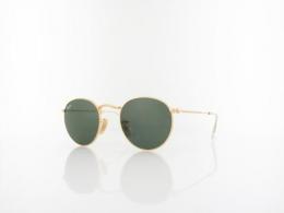 Ray Ban Round Metal RB3447 001 47 gold / crystal green