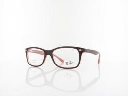 Ray Ban RX5228 8120 53 brown on trasparent pink