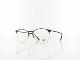 Ray Ban RX6375 2890 51 gold top in black