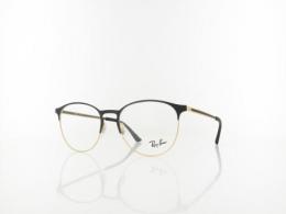 Ray Ban RX6375 2890 53 gold top in black