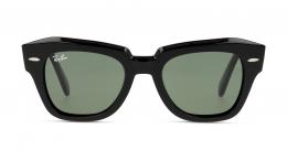 Ray-Ban STATE STREET 0RB2186 901/31 Kunststoff Panto Schwarz/Schwarz Sonnenbrille mit Sehstärke, verglasbar; Sunglasses; auch als Gleitsichtbrille