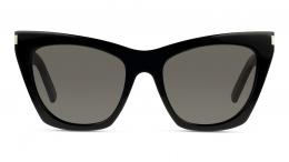 Saint Laurent KATE SL 214 001 Kunststoff Schmetterling / Cat-Eye Schwarz/Schwarz Sonnenbrille, Sunglasses